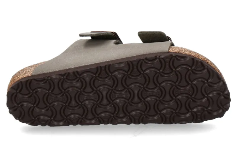 Herren Birkenstock Pantolette ARIZONA SCHMAL BS- stone/ grün