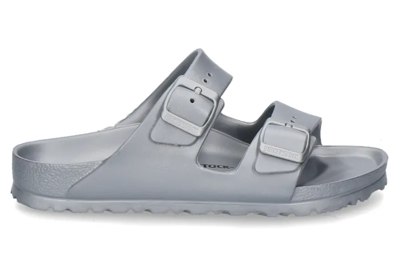 Damen Birkenstock Pantolette ARIZONA EVA SCHMALE WEITE SILVER