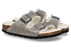Damen Birkenstock Pantolette ARIZONA FUR STONE COIN SCHMALE WEITE