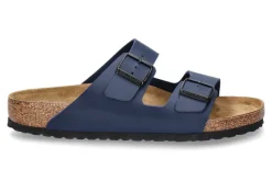 Damen Birkenstock Pantolette ARIZONA BIRKO-FLOR NORMAL- blau
