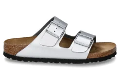 Damen Birkenstock Pantolette ARIZONA BS SCHMALE WEITE- silver/silber