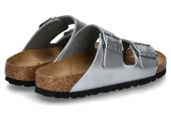 Damen Birkenstock Pantolette ARIZONA BS SCHMALE WEITE- silver/silber