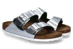 Damen Birkenstock Pantolette ARIZONA SILVER SCHMAL (35)
