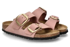 Damen Birkenstock Pantolette ARIZONA BIG BUCKLE NUBUKLEDER- old rose