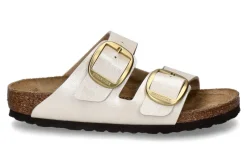Damen Birkenstock Pantolette ARIZONA SCHMAL BIG BUCKLE- pearl white