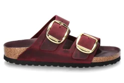 Damen Birkenstock Pantolette ARIZONA BIG BUCKLE NATURLEDER GEÖLT- zinfadel/weinrot