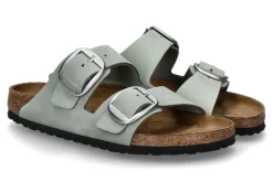 Damen Birkenstock Pantolette ARIZONA BIG BUCKLE NUBUKLEDER- pure sage
