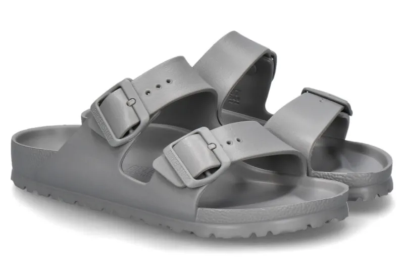 Damen Birkenstock Pantolette ARIZONA EVA SCHMALE WEITE- stone coin/grau