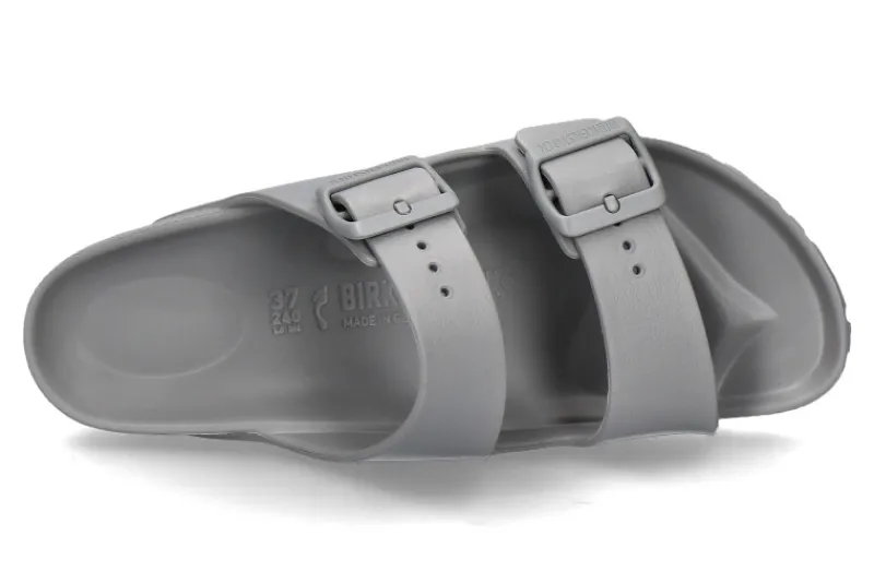 Damen Birkenstock Pantolette ARIZONA EVA SCHMALE WEITE- stone coin/grau