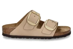 Damen Birkenstock Pantolette ARIZONA SCHMAL BIG BUCKLE NUBUK- sandcastle/ taupe