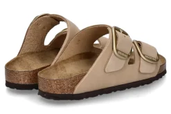 Damen Birkenstock Pantolette ARIZONA SCHMAL BIG BUCKLE NUBUK- sandcastle/ taupe