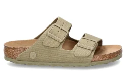 Damen Birkenstock Pantolette ARIZONA RIVET LOGO SCHMAL- vegan canvas faded khaki