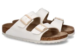 Damen Birkenstock Pantolette ARIZONA RIVET LOGO SCHMAL- eggshell