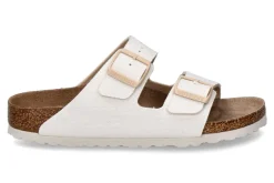 Damen Birkenstock Pantolette ARIZONA RIVET LOGO SCHMAL- eggshell
