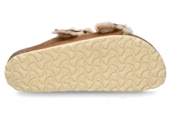 Damen Birkenstock Pantolette ARIZONA BIG BUCKLE SCHMAL- shearling/ cognac