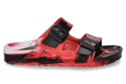 Damen Birkenstock Pantolette EVA ARIZONA SCHMAL MULTI- rot/schwarz/weiss