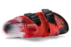 Damen Birkenstock Pantolette EVA ARIZONA SCHMAL MULTI- rot/schwarz/weiss