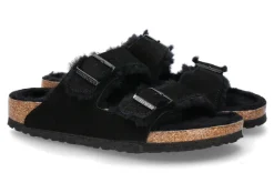 Damen Birkenstock Pantolette gefüttert ARIZONA SCHMAL FUR BLACK