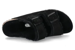 Damen Birkenstock Pantolette gefüttert ARIZONA SCHMAL FUR BLACK