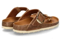 Damen Birkenstock Pantolette GIZEH BIG BUCKLE NATURLEDER GEÖLT- cognac