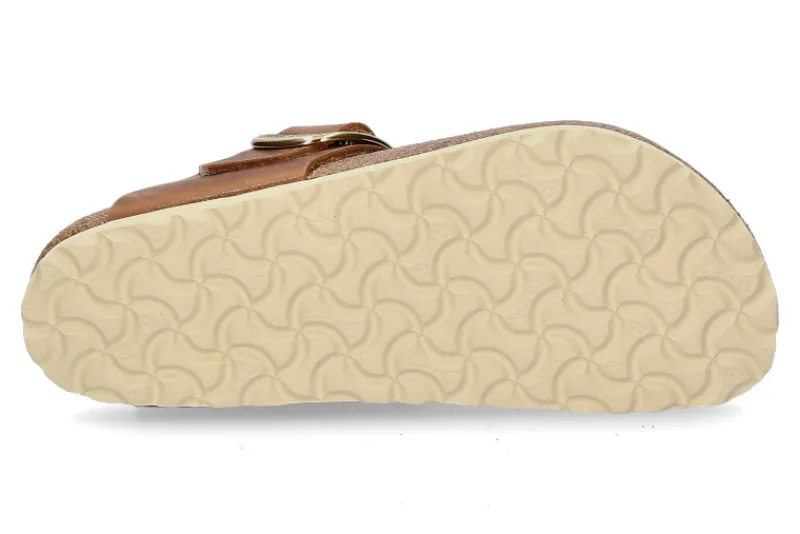 Damen Birkenstock Pantolette GIZEH NORMAL BIG BUCKLE- cognac