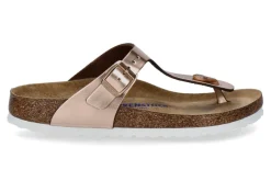 Damen Birkenstock Pantolette GIZEH BS NATURLEDER- metallic copper/roségold