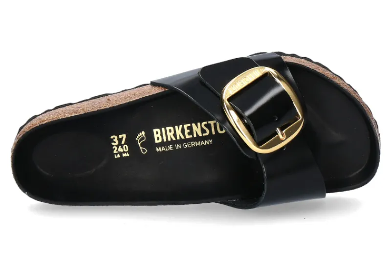 Damen Birkenstock Pantolette MADRID BIG BUCKLE NORMAL -highshine black