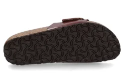 Damen Birkenstock Pantolette MADRID BIG BUCKLE SCHMAL NATURLEDER- chocolate