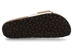 Damen Birkenstock Pantolette SCHMAL MADRID BIG BUCKLE GRACEFUL PEARL WHITE (41)