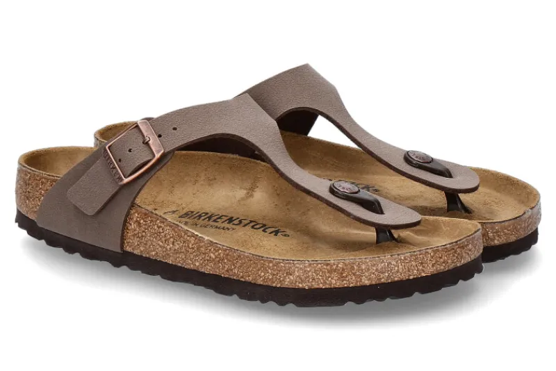 Damen Birkenstock Pantolette SCHMAL GIZEH NUBUK MOCCA (45)