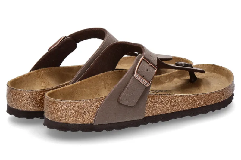 Damen Birkenstock Pantolette SCHMAL GIZEH NUBUK MOCCA (45)