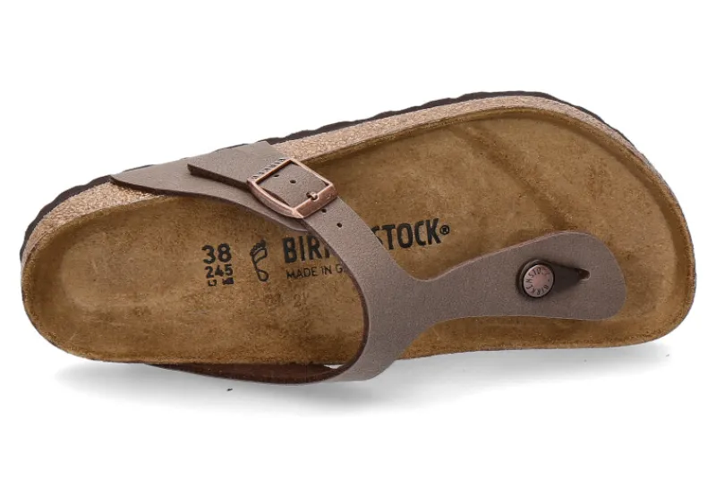 Damen Birkenstock Pantolette SCHMAL GIZEH NUBUK MOCCA (45)
