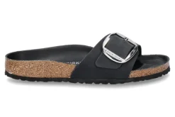 Damen Birkenstock Pantolette SCHMAL MADRID BIG BUCKLE BLACK (38)