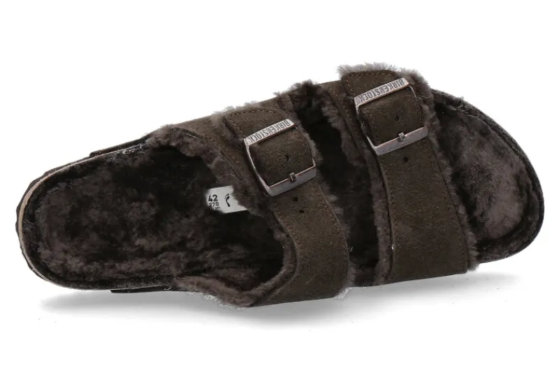 Damen Birkenstock Pantolette schmal gefüttert ARIZONA MOCCA