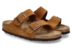 Damen Birkenstock Pantolette SCHMAL ARIZONA BS VELOURSLEDER MINK