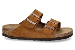 Damen Birkenstock Pantolette SCHMAL ARIZONA BS VELOURSLEDER MINK