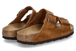 Damen Birkenstock Pantolette SCHMAL ARIZONA BS VELOURSLEDER MINK