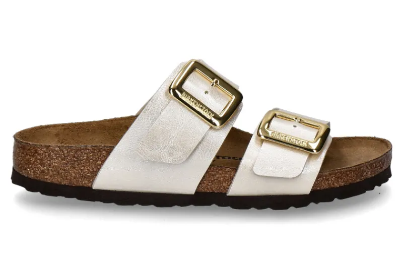 Damen Birkenstock Pantolette SYDNEY CUSHION BUCKLE- graceful pearl white