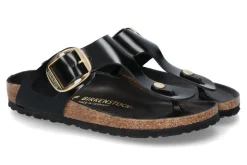 Damen Birkenstock Zehentrenner GIZEH SCHMAL BIG BUCKLE- high shine schwarz