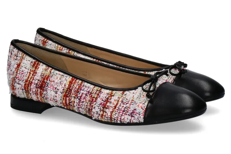 Damen Brunate Ballerina FLEX PERU MULTI PUNTA NERO