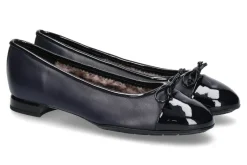 Damen Brunate Ballerina gefüttert PIA SOFTLACK  NAPPA BLU