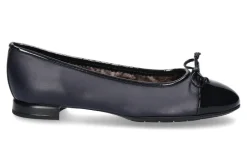 Damen Brunate Ballerina gefüttert PIA SOFTLACK  NAPPA BLU