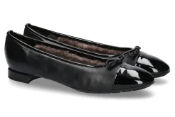Damen Brunate Ballerina gefüttert PIA SOFTLACK NAPPA NERO (43)