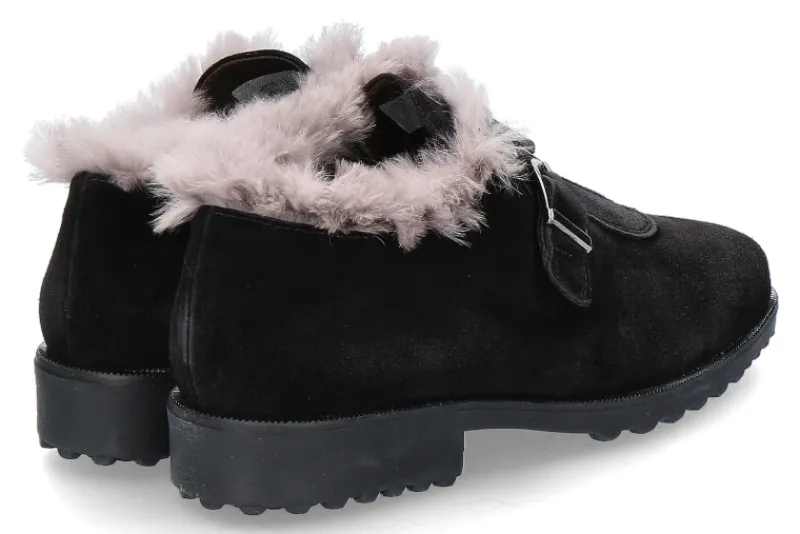 Damen Brunate Halbschuh gefüttert DANY CAMOSCIO NERO (38½)