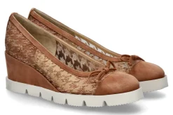 Damen Brunate Keilpumps NABRU CAMOSCIO COTTO POUL- cotto/mittelbraun