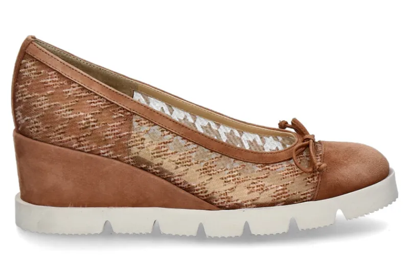 Damen Brunate Keilpumps NABRU CAMOSCIO COTTO POUL- cotto/mittelbraun