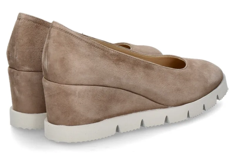 Damen Brunate Keilslipper NABRU CAMOSCIO NUT