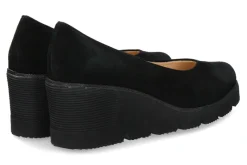 Damen Brunate Keilslipper NEON CAMOSCIO NERO