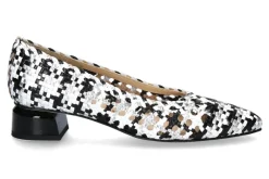 Damen Brunate Pumps FLEX woven optical schwarz/weiss/silber