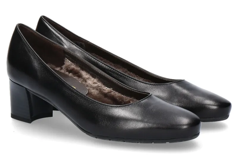 Damen Brunate Pumps gefüttert PIA NAPPA NERO
